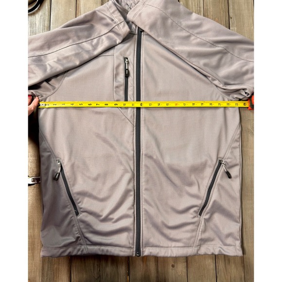 North End Mens Gray Full Zip Fleece Lined Jacket with Logo TFC X Lightweight L G - Picture 7 of 9